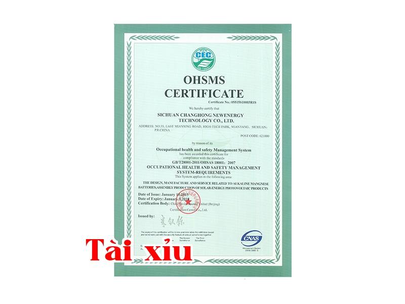 Chứng nhận hệ thống quản lý sức khỏe nghề nghiệp và an toàn Chứng nhận hệ thống quản lý sức khỏe nghề nghiệp và an toàn